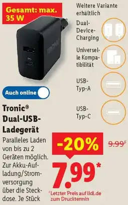 Lidl Tronic Dual-USB Ladegerät Angebot