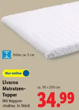 Lidl Livarno Matratzen Topper Angebot