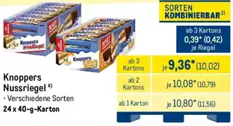 METRO Knoppers Nussriegel Angebot