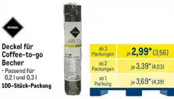 METRO RIOBA Deckel für Coffee-to-go Becher Angebot