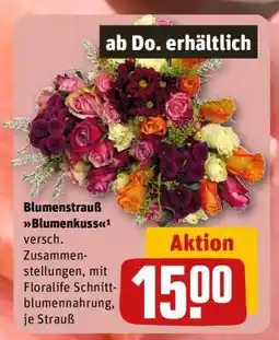 REWE Blumenstrauß Blumenkuss Angebot