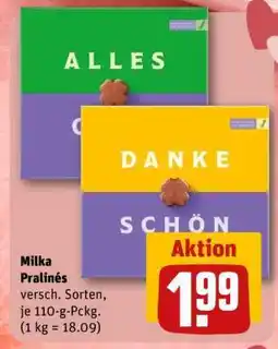 REWE MILKA Pralinés Angebot