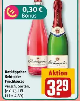 REWE Rotkäppchen Sekt oder Fruchtsecco Angebot