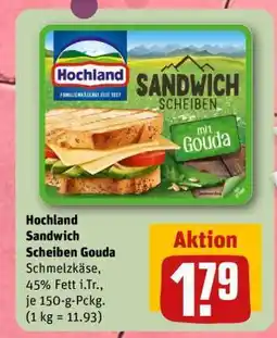 REWE Hochland Sandwich Scheiben Gouda Angebot