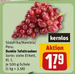 REWE Dunkle Tafeltrauben Angebot