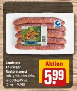 REWE Landstolz Thüringer Rostbratwurst Angebot