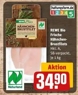 REWE REWE Bio Frische Hähnchen-Brustfilets Angebot