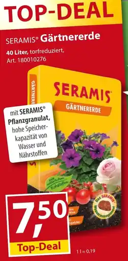 Sonderpreis Baumarkt SERAMIS Gärtnererde Angebot
