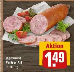 REWE Jagdwurst Pariser Art Angebot