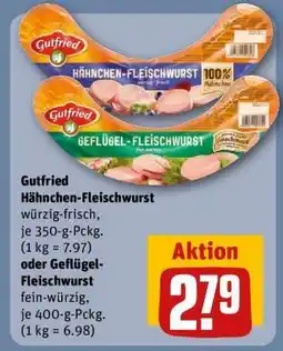 REWE Gutfried Hähnchen-Fleischwurst oder Geflügel-Fleischwurst Angebot