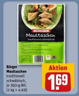 REWE BÜRGER Maultaschen Angebot