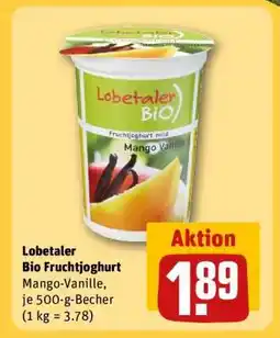 REWE Lobetaler Bio Fruchtjoghurt Angebot