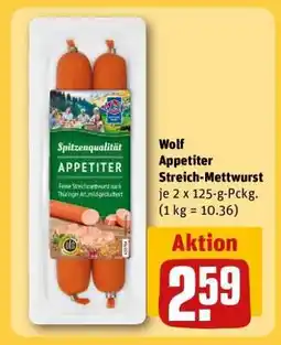 REWE Wolf Appetiter Streich Mettwurst Angebot