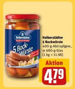 REWE Halberstädter 5 Bockwürste Angebot