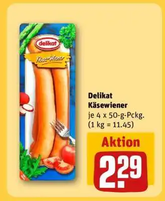 REWE Delikat Käsewiener Angebot