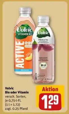 REWE Volvic Bio oder Vitamin Angebot