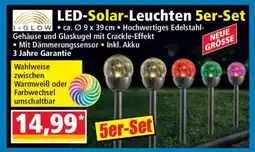 Norma LED-Solar-Leuchten 5er-Set Angebot