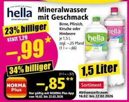 Norma hella Mineralwasser mit Geschmack Angebot