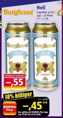 Norma Burgkrone Hell Angebot
