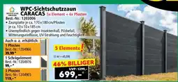 Norma WPC-Sichtschutzzaun CARACAS 5x Element + 6x Pfosten Angebot
