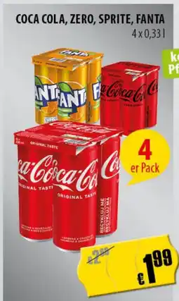 FreeOneShop COCA COLA, ZERO, SPRITE, FANTA Angebot