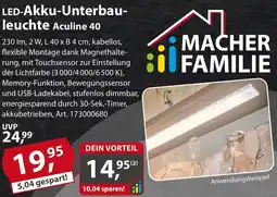Sonderpreis Baumarkt LED-Akku-Unterbauleuchte Aculine 40 Angebot