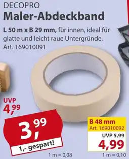 Sonderpreis Baumarkt DECOPRO Maler-Abdeckband Angebot