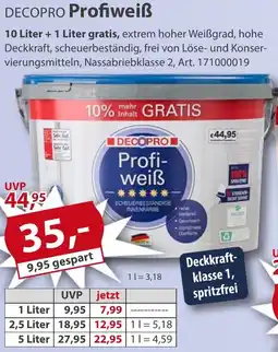 Sonderpreis Baumarkt DECOPRO Profiweiß Angebot