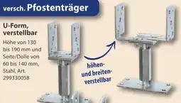 Sonderpreis Baumarkt U-Form, verstellbar Angebot