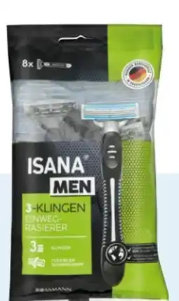 Rossmann Isana men 3-Klingen Einwegrasierer Angebot
