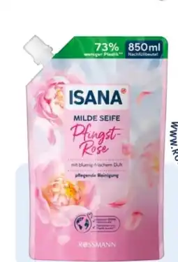 Rossmann Isana Seife im Nachfüllbeutel Angebot