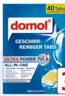 Rossmann Domol Geschirr-Reiniger Tabs Ultra Power Angebot