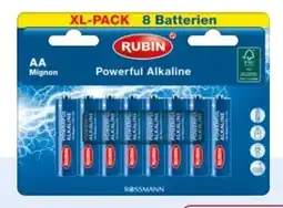 Rossmann Rubin Batterien Mignon AA Angebot