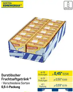 METRO Durstlöscher Fruchtsaftgetränk Angebot
