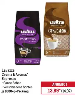 METRO Lavazza Crema E Aroma/ Espresso Angebot