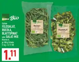 Marktkauf EDEKA Bio FELDSALAT, RUCOLA, BLATTSPINAT oder SALAT-MIX Angebot
