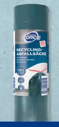 Aldi Süd Power Force Recycling-Abfallsäcke Angebot