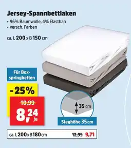 Thomas Philipps Jersey-spannbettlaken ca. l 200 x b 150 cm Angebot