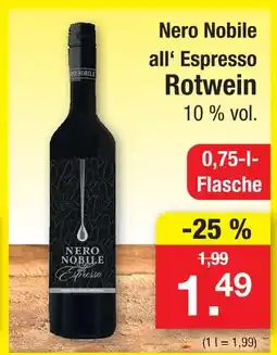 Zimmermann Nero nobile all' espresso rotwein Angebot