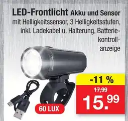 Zimmermann Led-frontlicht akku und sensor Angebot