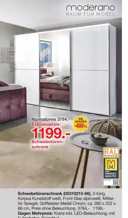 Möbelzentrum Pforzheim Moderano schwebetürenschrank Angebot