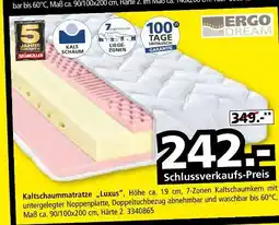 Segmüller Ergo dream kaltschaummatratze „luxus“ Angebot