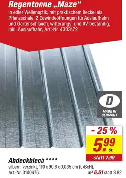 toom Baumarkt Regentonne maze Angebot