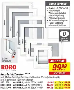 toom Baumarkt Roro kunststofffenster 500 x 600 mm Angebot