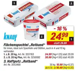 toom Baumarkt Knauf flächenspachtel „rotband“ 20 kg Angebot