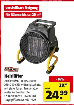 Hagebau Go/on! heizlüfter Angebot