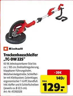 Hagebau Einhell trockenbauschleifer tc-dw 225 Angebot