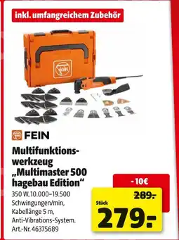 Hagebau Fein multifunktionswerkzeug multimaster 500 hagebau edition Angebot