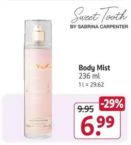 Rossmann Sweet tooth by sabrina carpenter body mist Angebot