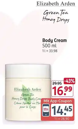 Rossmann Elizabeth arden body cream Angebot